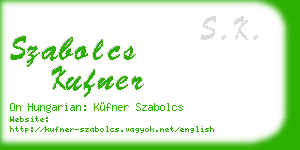szabolcs kufner business card